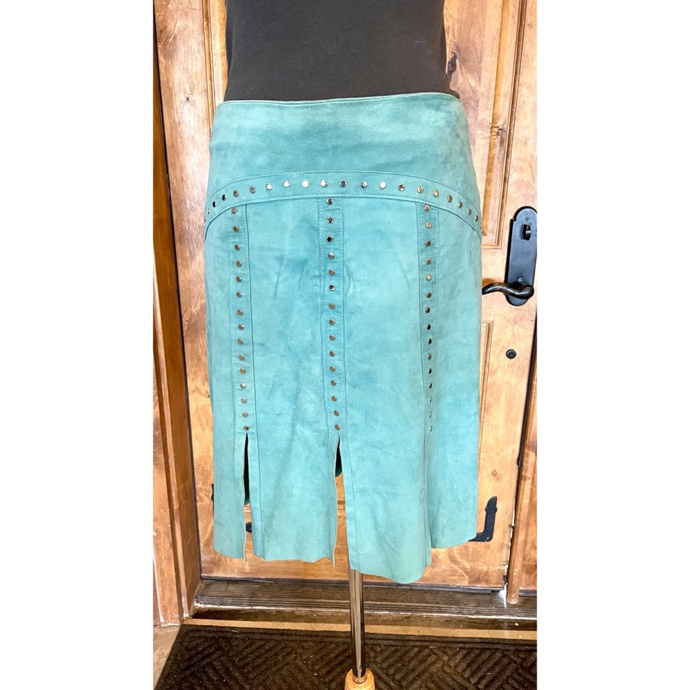 Cache 100% Goat Suede Skirt size 2 - Picture 5 of 8